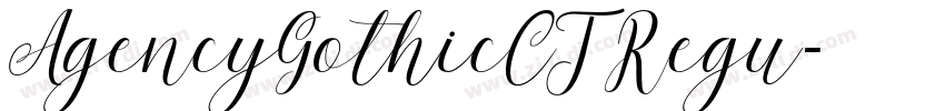 AgencyGothicCT Regu字体转换